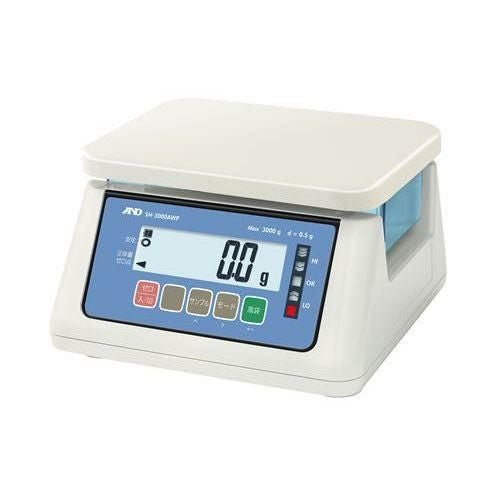 A&D 防塵・防水はかり SH-3000AWP(ひょう量:3000g 最小表示:0.1g)