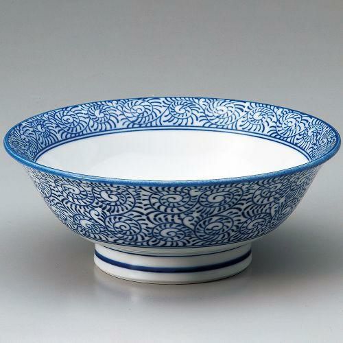 たこ唐草7.0反高台丼 21.8×8.5cm 603-159