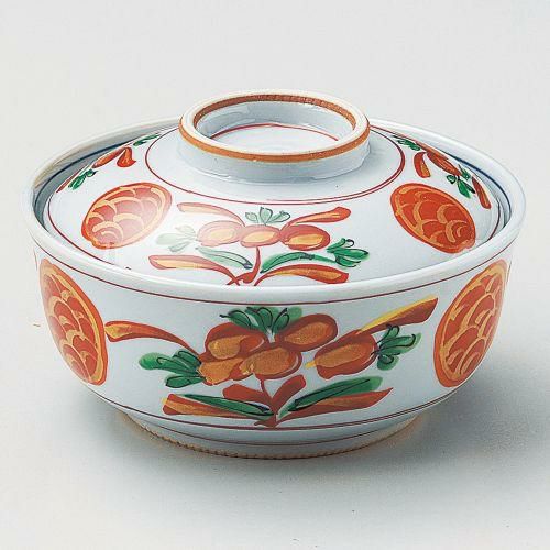 乾山赤絵煮物碗 φ13.5×7.5cm 109-119