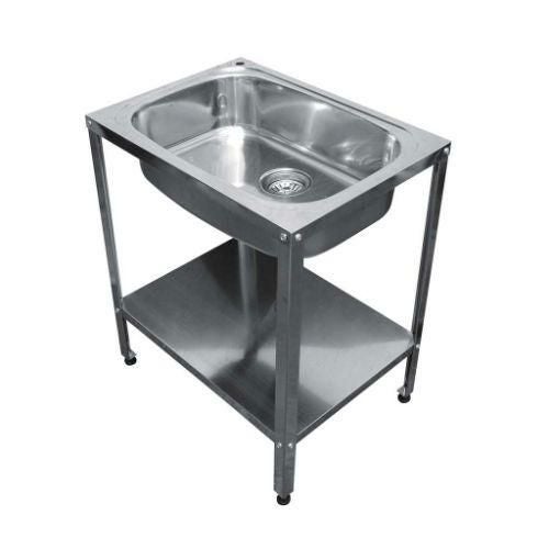 【ステンレス簡易流し台 ASN-600】 幅600×奥行430×高さ700(mm)【グループA】