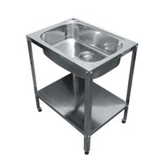 【ステンレス簡易流し台 ASN-600】 幅600×奥行430×高さ700(mm)【グループA】