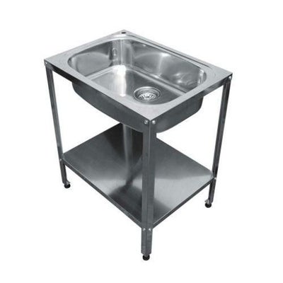 【ステンレス簡易流し台 ASN-600】 幅600×奥行430×高さ700(mm)【グループA】