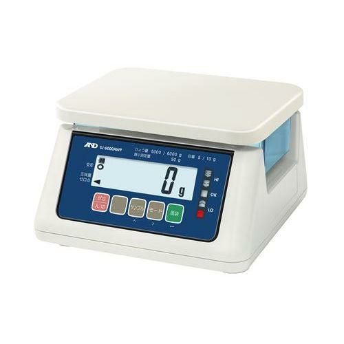A&D 取引証明用 防塵・防水はかり SJ-6000AWP(ひょう量:6000g 目量:5g)