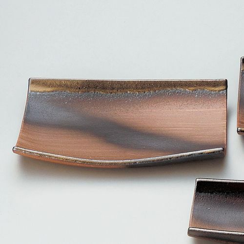 金彩長角皿(小)手造り 27×17×5cm 235-119