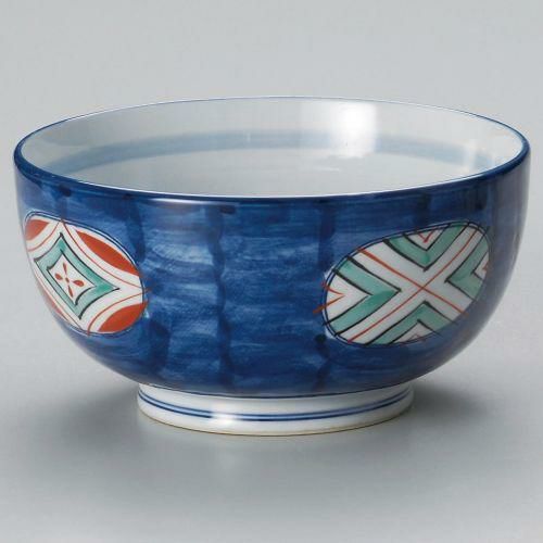 染錦菱紋4.5多用丼 φ13.5×8.5cm 317-169