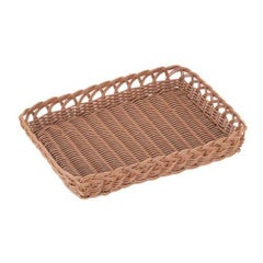 PPラタン 角型ベーカリーバスケット スカシ ブラウン BB-422-BR