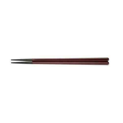PBT樹脂塗箸 六角木目 20.5cm チーク