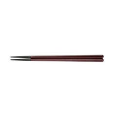 PBT樹脂塗箸 六角木目 20.5cm チーク
