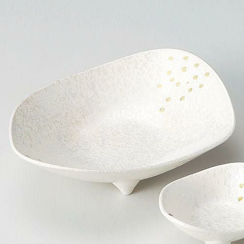 金吹雪刺身鉢 18.3×14.2×5.6cm 023-209