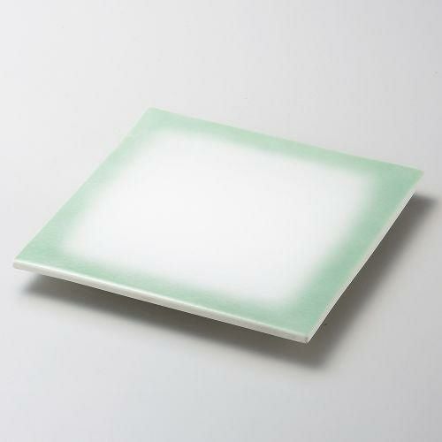 ヒワ吹正角25cm陶板皿 24.7×24.7×2.6cm 183-179