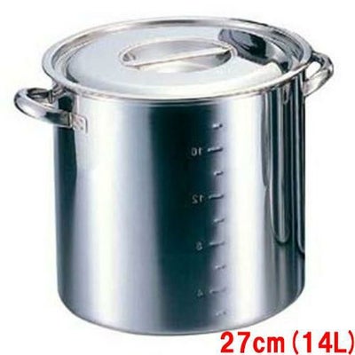 クローバー 電磁モリブデン寸胴鍋 (目盛付) 27cm