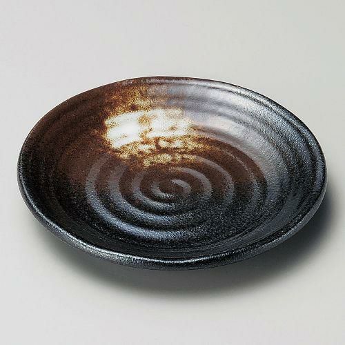 黒伊賀白吹六兵衛取皿 φ14×1.8cm 227-178/223-089