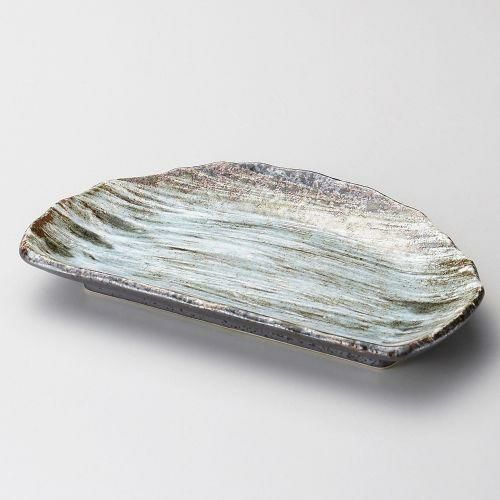 白刷毛半月皿 21.1×13.3×2.6cm 149-108 (10個入)