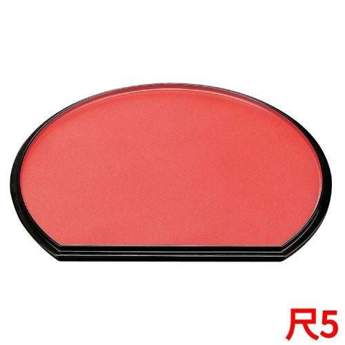 ABS 新半月両面盆 朱乾漆/グリーン乾漆 尺5