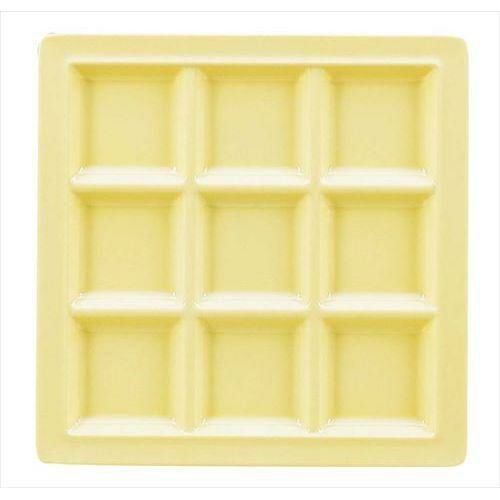 【スクエアプレート 9仕切皿 M-2350 イエロー】 幅270×奥行270×高さ19(mm)【グループA】