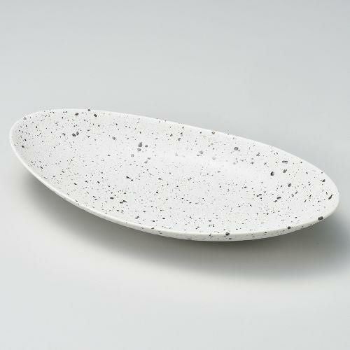 白斑点オーバルディッシュ大 33.2×17.4×5.5cm 191-129