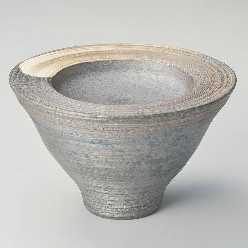 黒窯変刷毛目4.0高台皿 φ12×8cm 256-039