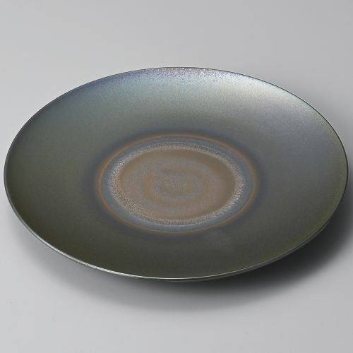 ディナープレートブロンズ青結晶28cmディナープレート φ28.7×3cm 174-049