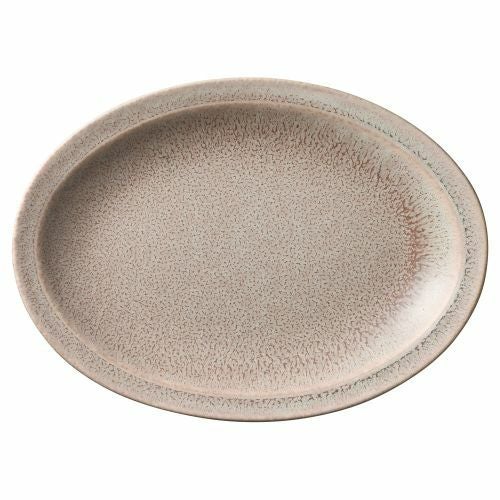 グレージュブラウン10吋オーバルプラター 26×19×3cm 502-089///小物送料対象商品