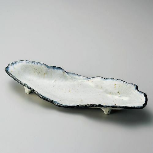 かいらぎ呉須流櫛目長皿 43×14.8×5.2cm 154-169