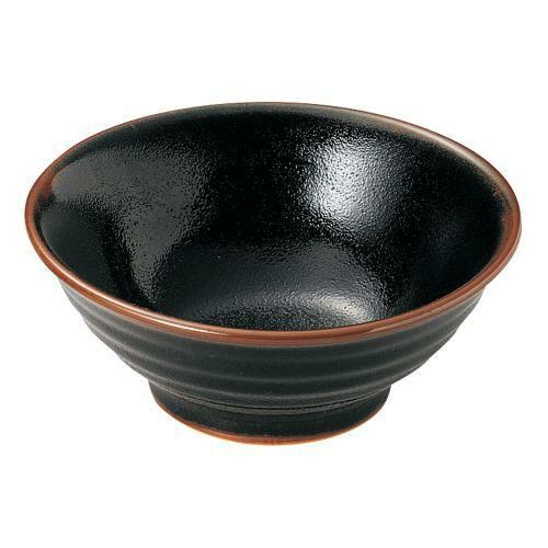 柚子天目6.5そば丼 φ19×7.5cm 407-269