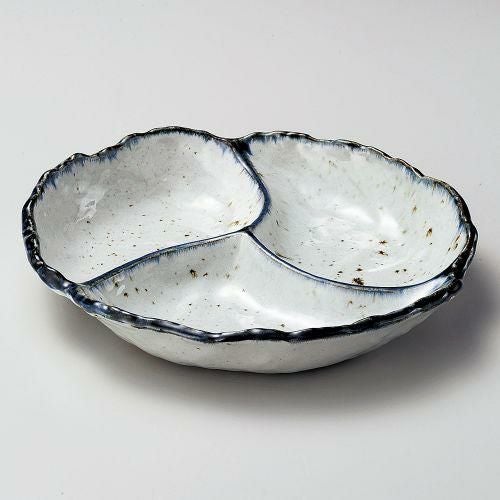 かいらぎ三ツ仕切皿(小) 19.8×20.5×3.5cm 250-129