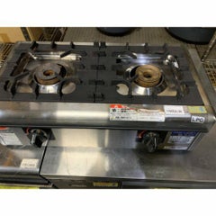 中古】卓上ガスコンロ マルゼン M-822E 幅600×奥行340×高さ200 LPG 