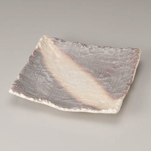 萩風四足正角皿8号 25×25×4.5cm 234-249