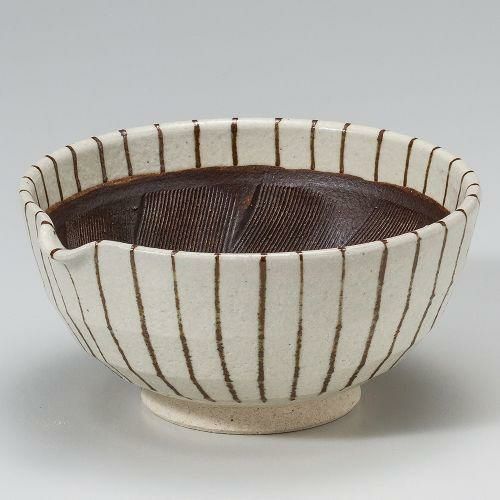 錆十草片口5.0鉢 16×15.5×7.5cm 395-029