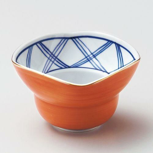 金彩朱巻き小鉢大 10.5×10.5×7cm 065-119