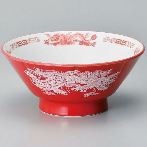 アカ白竜6.5切立高台丼 φ19.7×8.7cm 605-129