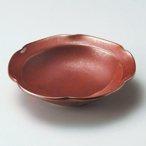 紅結晶花型6.0鉢 φ17.8×4.3cm 046-059