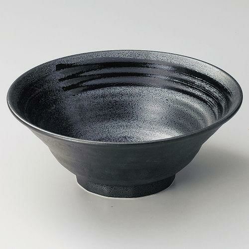 黒御影内黒刷毛六兵衛7.0丼 φ22.5×8.8cm 308-239