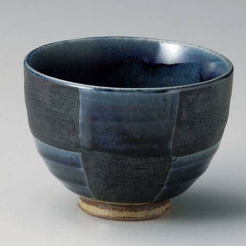 藍市松夏目姫丼 φ11.3×8cm 333-049