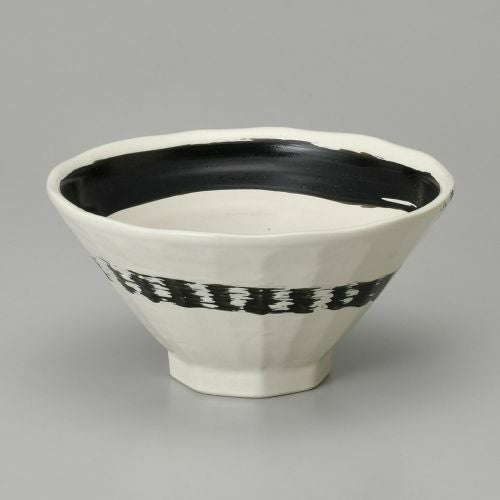 極刷毛白八角6.3丼 φ19.7×10cm 599-079