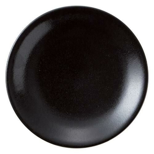 048-Q007 柚子黒天目 尺皿 φ30.8×4.1(cm)