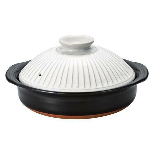 銀峯菊花粉引6号鍋 21×19×11cm(850cc)(身6cm) 380-689