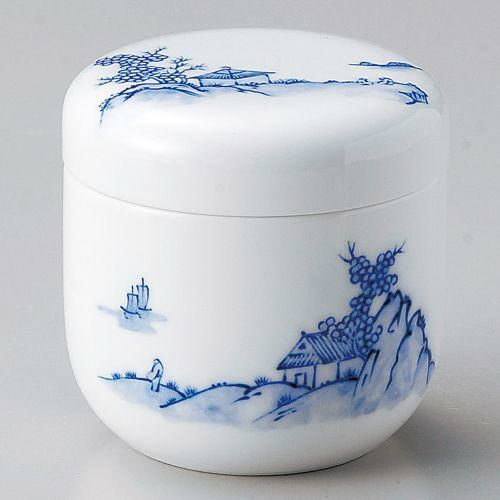 山水夏目むし碗 7.5×7.8cm 116-199