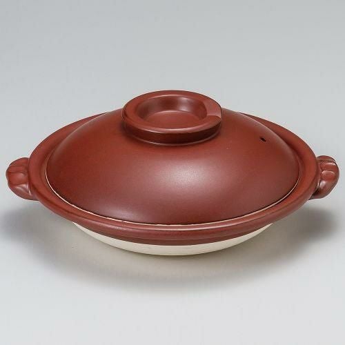 鉄赤すっぽん鍋10号 35×φ31×14cm(1800cc)(身7cm) 388-019