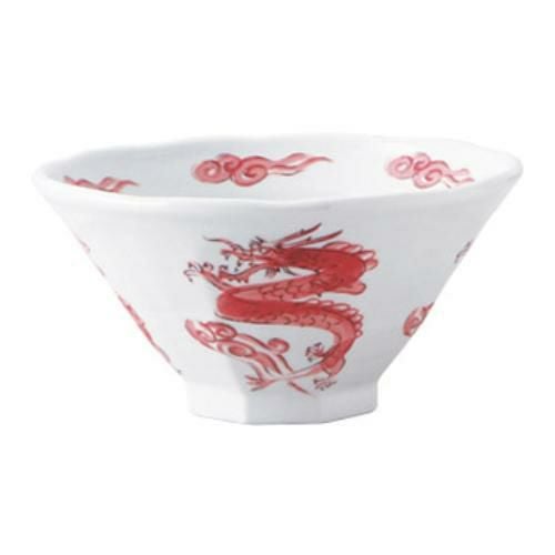 064-A503 赤昇龍 八角7.0丼 φ22×11.4(cm)