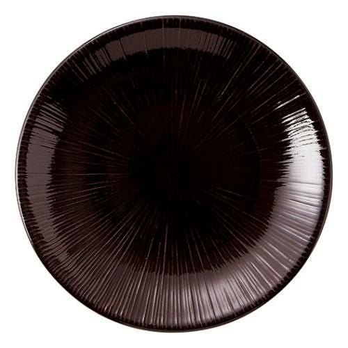 100-0001 千段 黒天目 千段尺皿 φ30.5×4.3(cm)