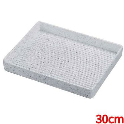 耐熱ABS 長角肉皿 銀たたき 30cm