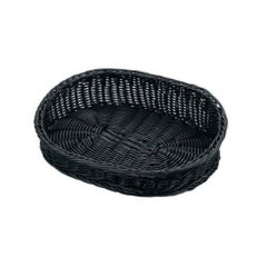 PPラタン 小判型フードバスケット/40型 ブラック VB-946-BK