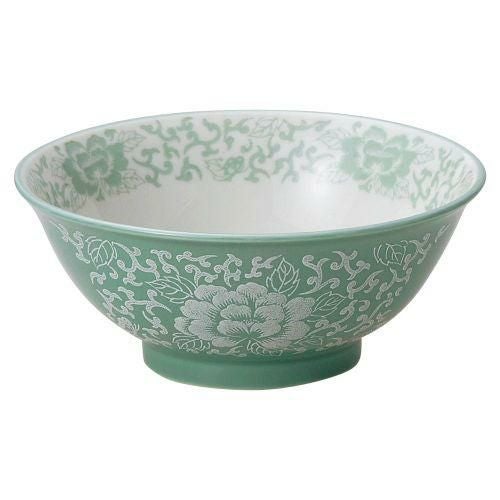 ヒスイぼたんミニ5.8反高台丼 17.2×7.3cm 591-619