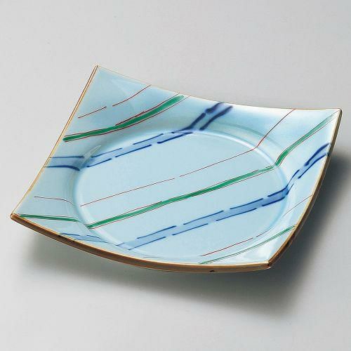 流し十草前菜皿 17.5×17.5×3cm 190-099