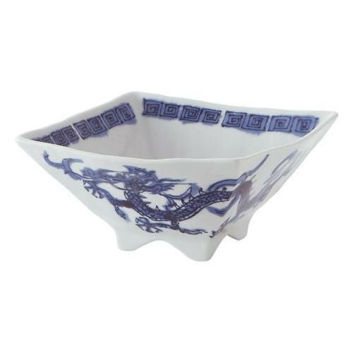 149-0017 龍虎 青 7.0四角丼 21×20.5×10(cm)