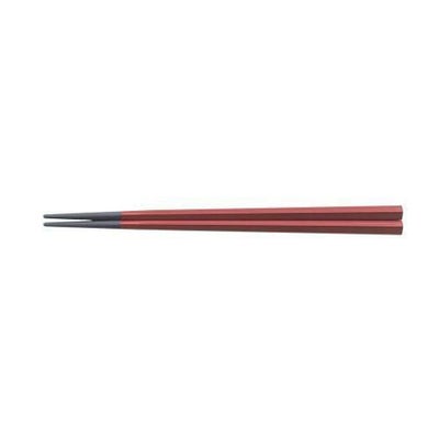 PBT樹脂塗箸 五角 22.5cm 朱塗
