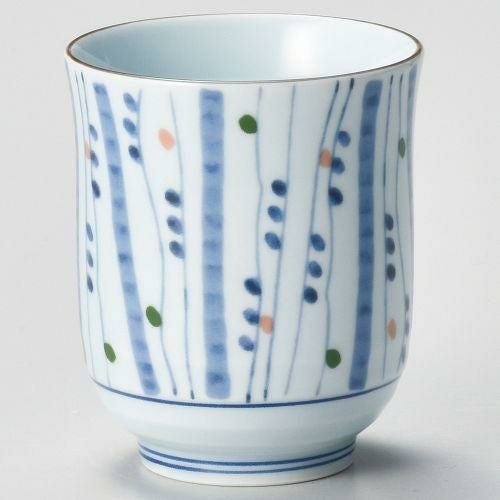 色点十草湯呑 φ6.7×8.2cm(180cc) 358-019