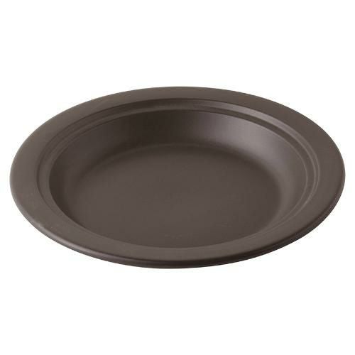 321-0120 耐熱黒   25cm陶板丸 φ25.3×3.5(cm)