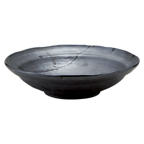 456-0097 銀釉 9.0盛り鉢 φ27×7(cm)